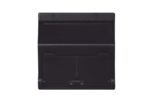 (KB80MD64/14) Placa voz y datos inclinada con guardapolvo y adaptador doble para RJ45 keystone  COLOR GRAFITO