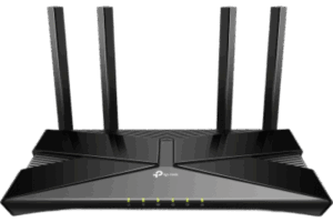 Router WiFi 6 doble banda AX 1800 Mbps /  MU-MIMO y OFDMA / 1 Puerto WAN 10/100/1000 Mbps / 4 Puertos LAN 10/100/1000 Mbps / 4 Potentes Antenas / Compatible con EasyMESH