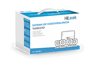KIT TurboHD 1080p / DVR 4 canales / 4 Cámaras Bala de Metal / H.265+ / 1 Fuente de Poder Profesional / Accesorios de Instalación