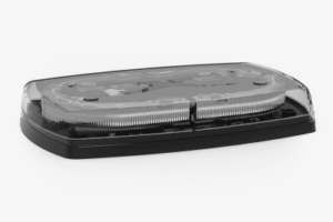 Mini torreta de 48 LED 10" Ámbar/Claro, Lente Transparente, Cableado