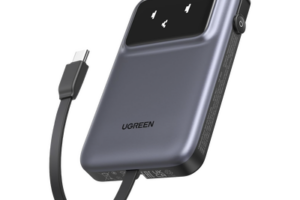 Power Bank Serie Uno |  10000mAh | 30W |  con Cable USB-C Incorporado | 2 Salidas 30W Max. | Pantalla Inteligente | Carcasa Ignifuga | Aprobado por Aerolíneas.| Color Grey.