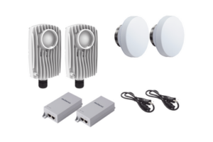 Kit de 2 radios C6X con 2 antenas de (12 dBi), rango de frecuencia extendida (4.9 a 6.4 GHz), incluye inyector POE, cable de alimentación y 2 FLEXIMOUNT-XL para alineación, distancia de hasta 3 km