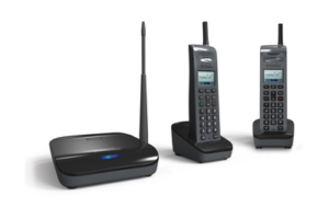 Sistema Telefónico Inalámbrico SIP de Largo Alcance, Incluye Base y Dos Teléfonos Inalámbricos, Soporta 10 Cuentas SIP, Hasta 4 Llamadas Simultaneas,