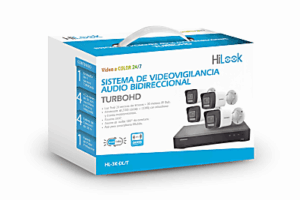 [Dual Light] Kit TurboHD 3K (5 Megapixel Lite) / DVR 4 Canales / 4 Cámaras bala Dual Light / Audio bidireccional / Accesorios de Interconexión / Fuente de Poder
