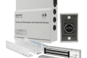 Kit para Control de Acceso Incluye Fuente de 12VCD / Soporta Batería de Respaldo/ Chapa Magnética de 600Lbs / Montajes L y Z / Botón de salida  / Certificación UL y ETL
