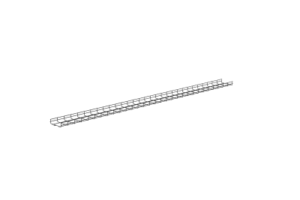 Charola Wire Basket de 8 in (203 mm) de Ancho, 2 in (50 mm) de Alto, 3 m de Largo, Hasta 187 Cables Cat6, Color Negro