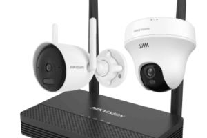 Kit IP Inalámbrico 4 Megapixel / NVS 4 Canales / 1 Cámara Bala Exterior + 1 Cámara Turret Interior con Lente 2.8 mm y Dual Light / Audio Bidireccional (Micrófono y Bocina) / Soporta Micro SD de 512 GB
