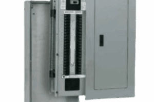 Tablero de alumbrado P1, 18 circuitos, Barras en aluminio 250 AMP, Frente de sobreponer, Sin zapatas principales.