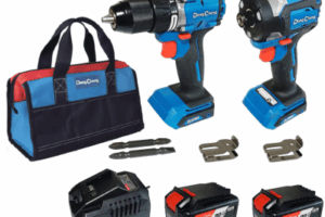 Kit Herramienta Taladro más Atornillador 20V, incluye cargador, 2 Baterías y Bolsa para Transporte.