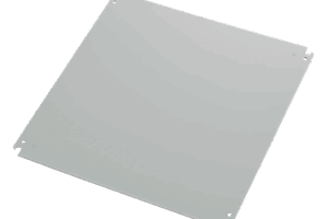 Panel de Montaje Concept de 20x20 pulgadas (508x508 mm)  / Platina / Acero dulce 12ga / Blanco polvo recubierto / 2.66 mm espesor / Para gabinetes industriales