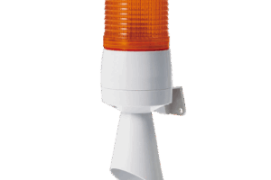 Luz LED con patrones de destello fijo y destellante con buzzer incorporado de alto volumen Máx. 95 dB color Ámbar 110 VCA