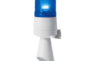 Luz LED con patrones de destello fijo y destellante con buzzer incorporado de alto volumen Máx. 95 dB color Azul 110 VCA