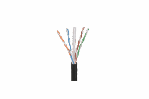 Bobina de Cable UTP de 4 Pares OSP (Planta Externa), Cat6 de Rango Extendido, 22 AWG, Color Negro, 305 Metros (1000 Pies).