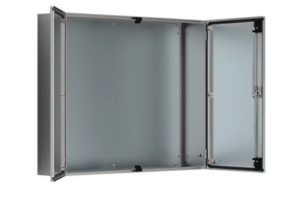 Gabinete de Doble Puerta, 1200 x 1200 x 400 mm, de Acero Inoxidable, Cepillado. Protección NEMA 12, IP55, IK10