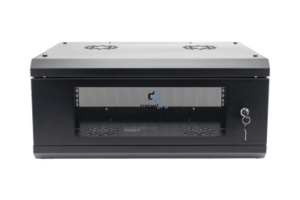 Gabinete de Pared con Puerta de Cristal Templado, 635mm de Profundidad, 4U Rack de 19'', Acero Reforzado