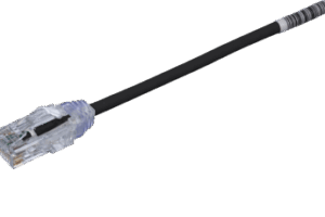 Cable de Parcheo TX6, UTP Cat6, Diámetro Reducido (28AWG), Color Negro, 16.76 Metros (55 Pies)
