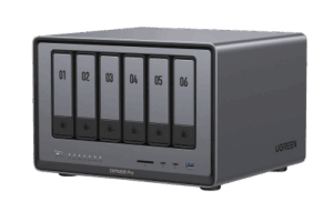 NAS UGREEN NASync DXP6800 Pro / Intel Core i5-1215U 10 Núcleos / 6 Bahías SATA + 2 M.2 NVMe / 2 Puertos Thunderbolt 4 / 2 Puertos 10GbE / 8K HDMI / PCIe 4.0 x4 / DDR5 Hasta 64GB / Compatibilidad Multiplataforma