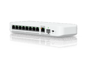 USW Flex 2.5G Switch de 8 Puertos 2.5GbE, con un Puerto de Enlace Ascendente Combinado RJ45/SFP+ de 10 GbE, Incluye Adaptador ca/cc