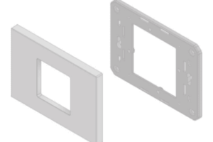 Embellecedor para Caja Americana / ABS Antimicrobiano / Blanco con Efecto de Contraste / Colocación Fácil y Rápida