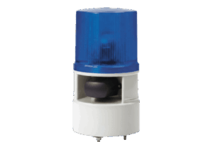 Luces de advertencia color Azul con sirena incorporada con 5 tonos máx. 105 dB en 110 VCA