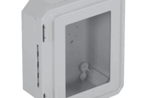 Caja Impermeable De Fibra De Vidrio, 8.77" (22.27cm) Alto x 6.77" (17.19cm) Ancho x 4.06" (10.31cm), Con Ventanilla, Listado UL/cUL, Hecho En EE.UU, Serie EnviroArmour®