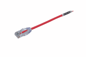 Cable de Parcheo TX6, UTP Cat6, Diámetro Reducido (28AWG), Color Rojo, 4.57 Metros (15 Pies)