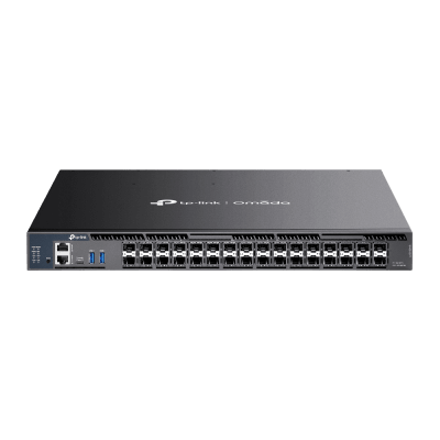 Switch Omada L3 SDN Administrable / 48 puertos Gigabit y 6 puertos SFP+ / Funciones RIP, VRRP, Servidor DHCP / Administración centralizada OMADA / Fuente Redundante