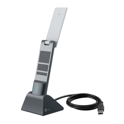 Adaptador USB inalámbrico doble banda AC 600 Mbps, antena de alta ganancia.