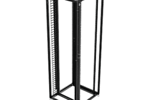 Organizador Vertical de Cables Rack 45 UR / Acero Negro / Sección 95x208 mm / Capacidad 726 Cables / Fijación Flecha 1.75 pulg