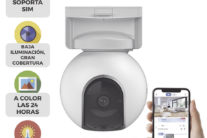 Camara de Batería Recargable  / 4G Multicarrier /  3 Megapixel / Compatible con Panel Solar CS-CMT-SOLARPANEL-E conector Tipo C / Seguimiento Inteligente / Visión Nocturna a Color / Detección humana  / Exterior Con Potección