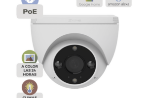 Cámara IP POE Inteligente / 2K 4MP (2304x1296) / IA Detección Humano-Vehiculo / Visión Nocturna Color / Audio Bidireccional / IP67 / Almacenamiento MicroSD 512GB