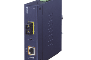 Convertidor de medios industrial PoE+ 1000BASE-SX a 10/100/1000BASE-T 802.3at (SC,MM) -550 m