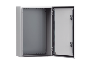 Gabinete de Uso Exterior MAS 600 x 600 x 400 mm NEMA 4/12/13; IP66; IK10 de Acero Dulce 1.5 mm con Platina de Montaje Incluida Color Gris Claro
