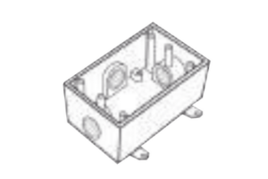 Caja Condulet FS de 3/4" ( 19.05 mm) con cuatro bocas a prueba de intemperie.