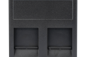 Módulo Color Negro con 2 Espacios para Jack Keystone con Guardapolvo para las Cajas de Escritorio Ofiblock y Teleblock / (KB76/14)