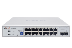 Switch PoE / Administración en la nube / Con 4 puertos 10/100 Mbsp PoE af/at / 2 Puertos Uplink 10/100 MBPS /  Presupuesto 60 W / PoE hasta 250 metros / Soporta protocolo ONVIF