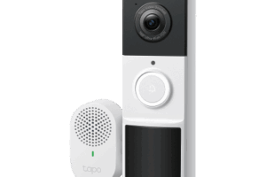Videoportero Inalámbrico TP-Link Tapo D210 / Resolución 2K 3MP (2304 × 1296px) / Campo de Visión 160° DFOV / Batería 6400mAh Recargable / Detección IA Personas-Vehículos / Visión Nocturna Color /