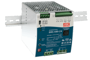 Fuente de Poder Industrial de 480W con Cargador de Baterías, salida 24Vcc, 20A, para montaje Riel Din