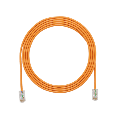 Cable de Parcheo UTP Cat6A, CM/LSZH, Diámetro Reducido (28AWG), Color Naranja, 20ft