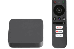 STB 4K Android con Google TV / Alto Rendimiento / Conexión Wi-Fi y por Cable / Control Remoto Bluetooth / Salida HDMI / Software de Gestion para ISP´s