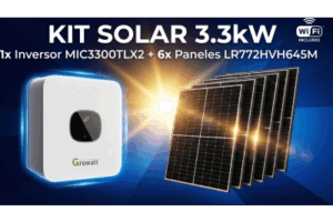 Kit Solar Interconexion  / 3kW  220Vca / Inversor GROWATT/ Montaje Incluido