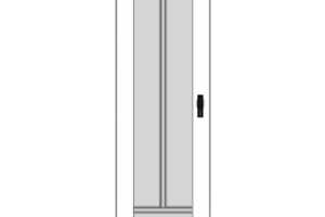 Gabinete Rack 42 Unidades / Piso 19 Pulgadas / Puerta Cristal Templado / Capacidad Carga 1000 Kg / Acero Calibres 16-18-20 / Ventilación Superior / Ruedas y Niveladores / Cerradura Seguridad