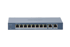 Switch PoE+ / No Administrable / 7 Puertos 10/100 Mbps 802.3 af/at (30 W) / 1 Puerto 10/100 Mbps Hi-PoE (90 W)  / 2 Puertos 1000 Mbps Uplink / Modo Extendido hasta 300 Metros / 110 Watts