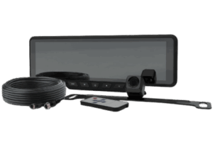 Sistema alambrico de reversa con camara y monitor de 9 pulgadas, Incluye cámara para placa de 170°