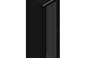 Gabinete rackeable de piso de 42U, compatible con estándar 19 pulgadas, equipado con puerta frontal de cristal para una mejor visibilidad y presentación profesional