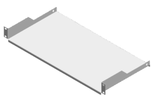 Charola para Rack Blanca de 19" de 2 postes, 23 cm de Profundidad, 1 Unidad de rack