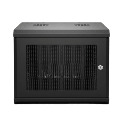 Gabinete Rack 19 Pulgadas / 04 Unidades / Ventilado / Montaje Pared / Acero Calibre 20 / Capacidad 100 kg / Dimensiones 636x606x283 mm (25x23.9x11.1 in)