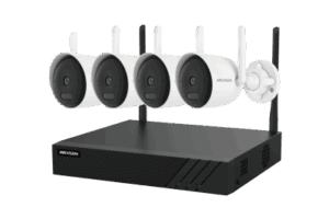 Kit IP Inalámbrico 1080p / NVR 4 Canales / 4 Cámaras Bala para Exterior / 1 HDD de 1 TB / Modo Repetidor