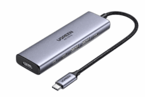 Hub USB-C 6 en 1 / HDMI 4K@60Hz / 2x USB-A 3.2 Gen 2 (10 Gbps) / 2x USB-C 3.2 (10 Gbps) / PD 100W / Compatibilidad Universal / Driver-Free / Aluminio