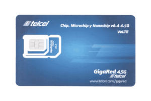SIM TELCEL 6 GB mensual para dispositivos móviles 3G/4G (Telcel) 1 año de servicio (solo datos)